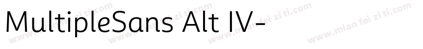 MultipleSans Alt IV字体转换